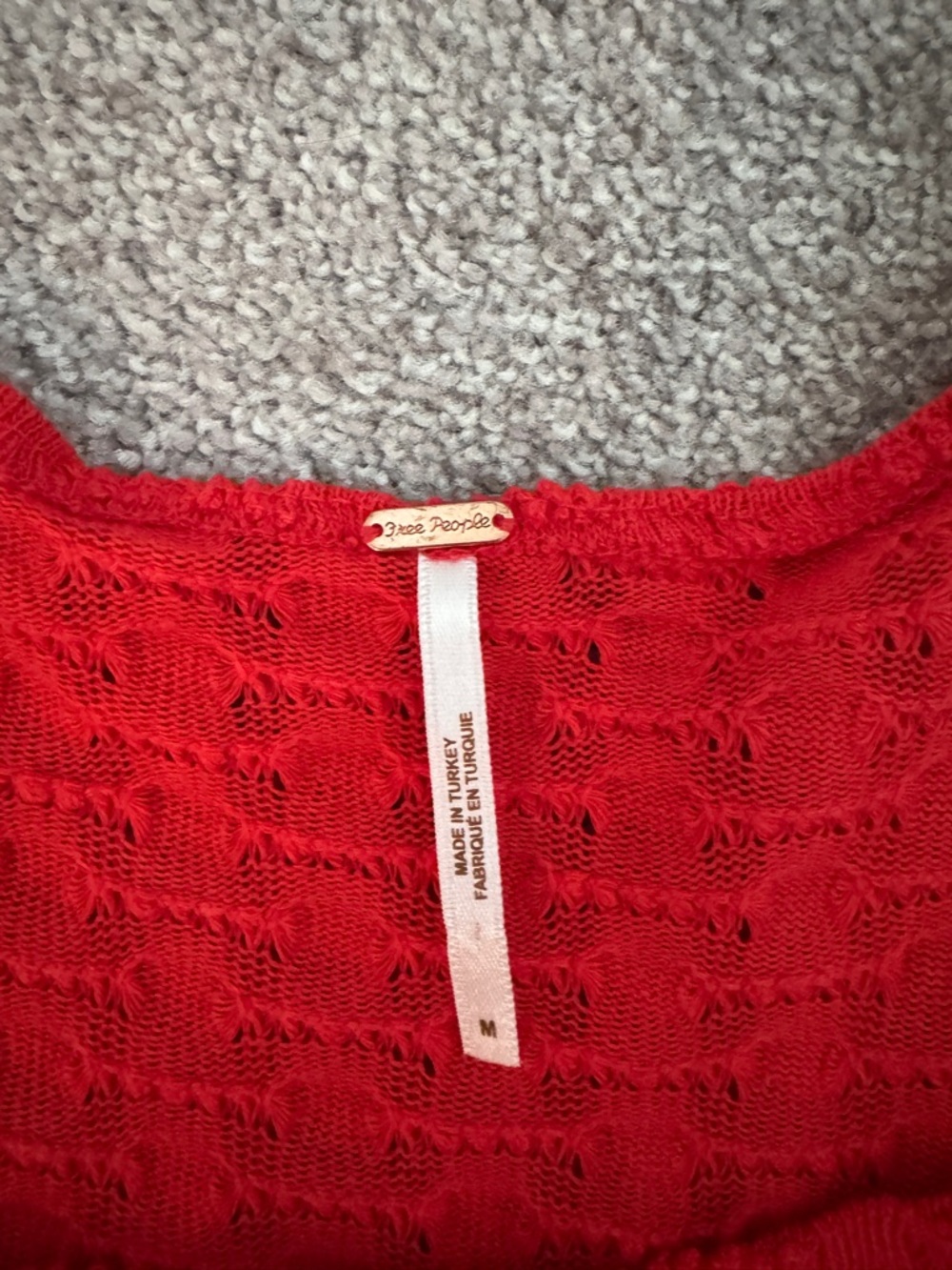 Red Free People Top - Picture 3 of 4